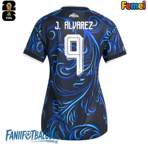 Argentina Julian Alvarez #9 Echipament de Fotbal Replică Mondial 2026 Femei Deplasare Argentina Julian Alvarez #9 Echipament de Fotbal Replică Mondial 2026 Femei Deplasare